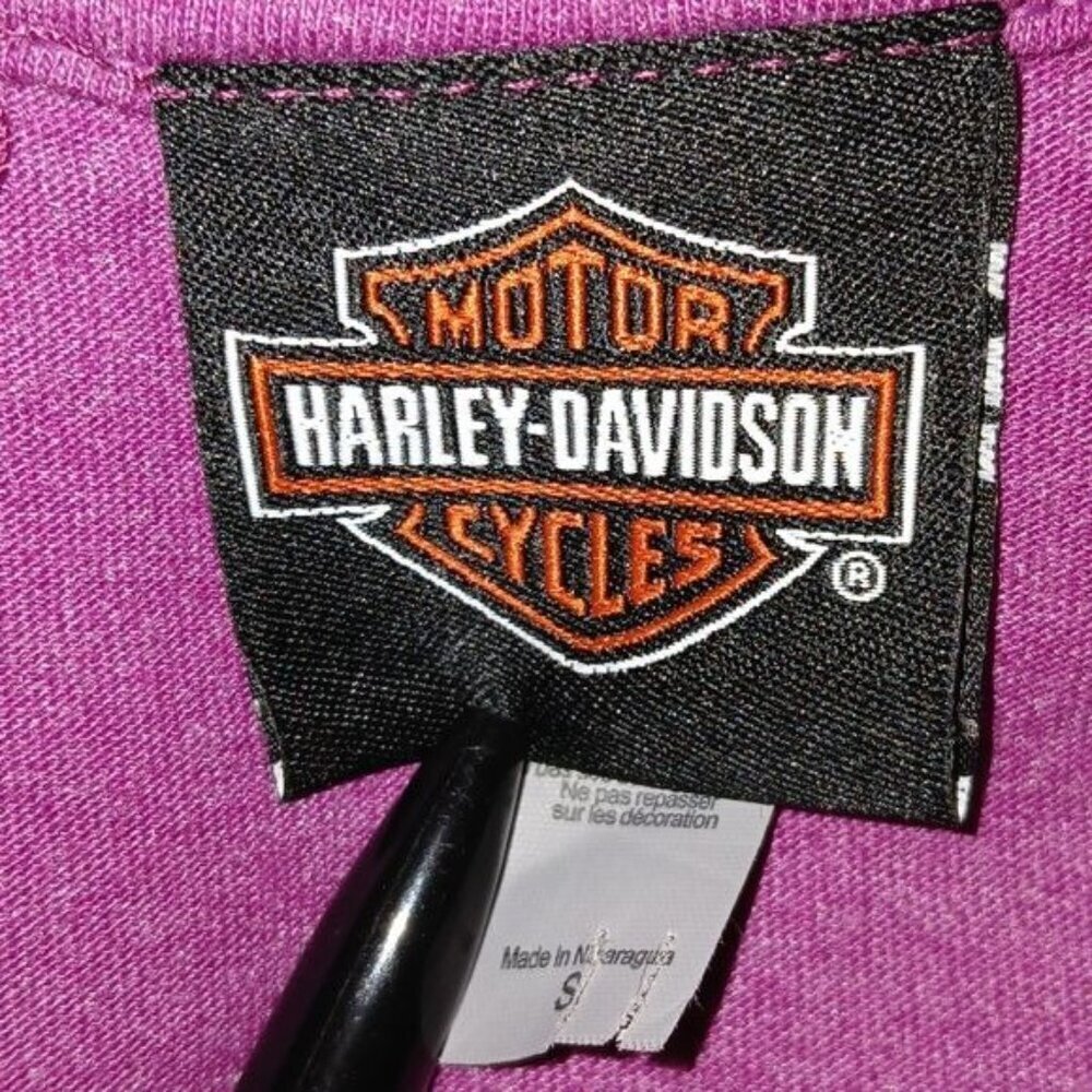 Harley-Davidson Purple V-Neck T-shirt - Picture 5 of 6